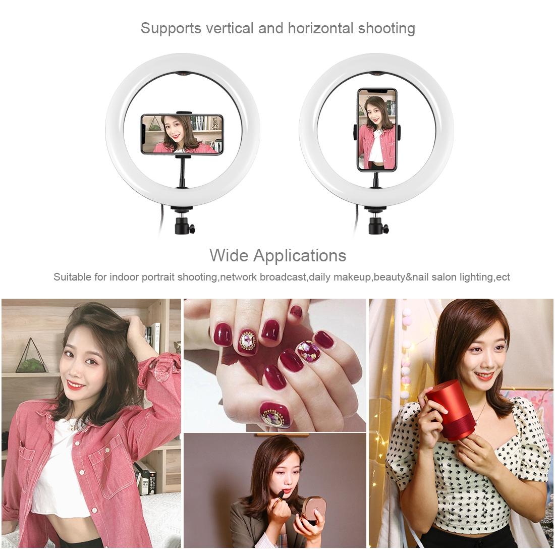 10.2 Rgbw Led Ring Light Kit With Tripod Remote And Phone Clamp-1915196703506567171