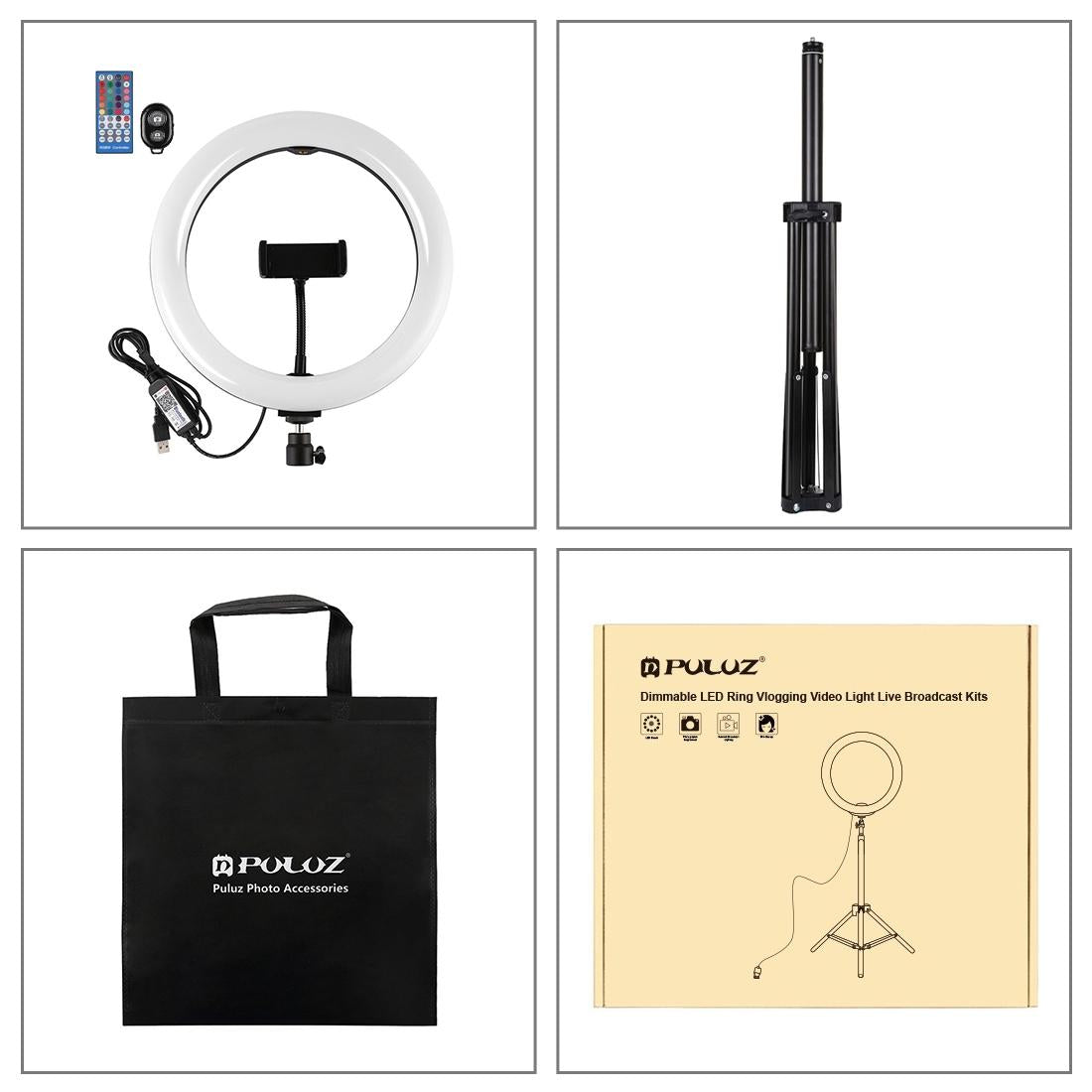 10.2 Rgbw Led Ring Light Kit With Tripod And Remote Control-1915196754463166468