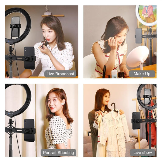 10.2 Dual Phone Tripod With Usb Ring Light & Remote-1915196784095924226