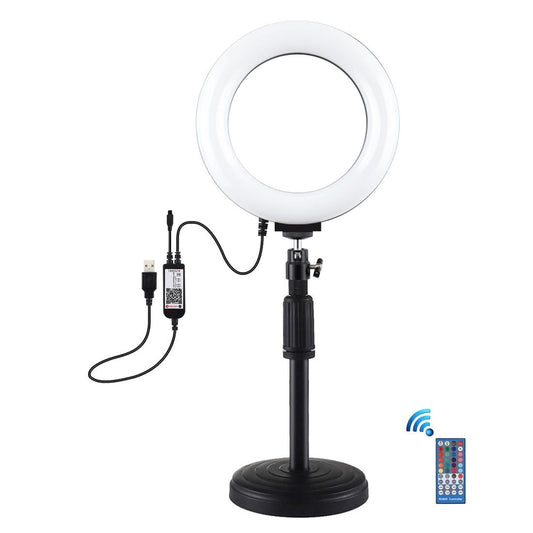 6.2 Rgbw Led Ring Light With Remote And Tripod-1915196757072023553