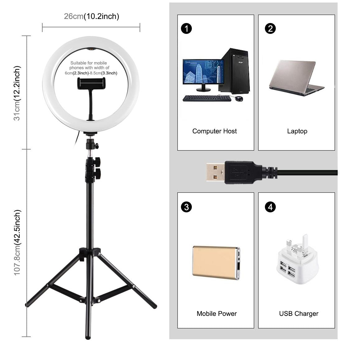 10.2 Marquee Led Beauty Light With Tripod And Remote Control-1915196708661366789