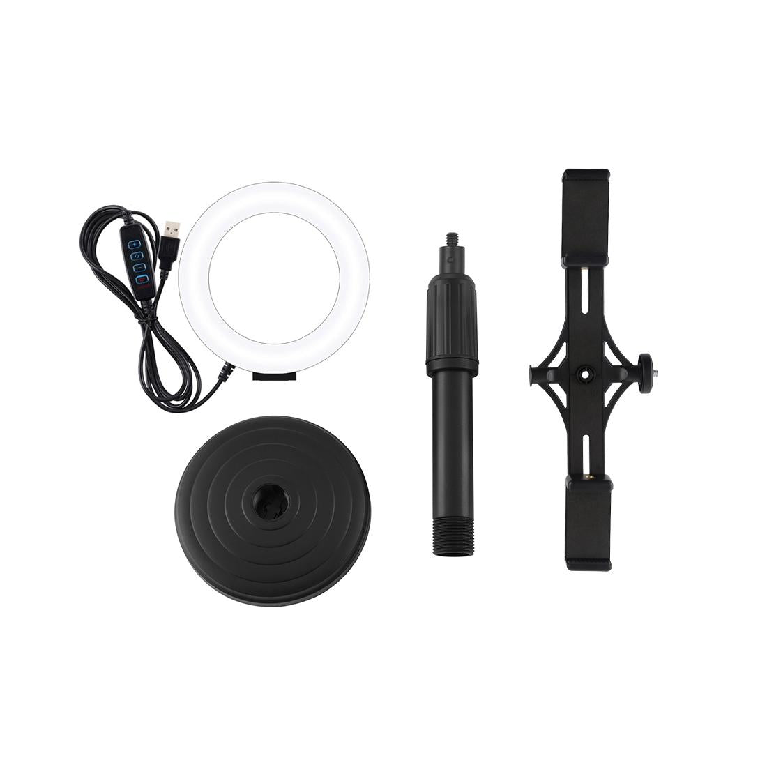 Horizontal Dual Phone Brackets Desktop Ring Light Kit - 4.7 Inch-1915197530459738119