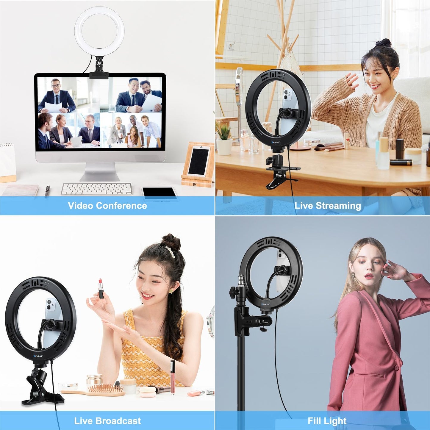 7.9 Ring Selfie Light With Dual Colour Led For Vlogging & Photography-1915196671587913736