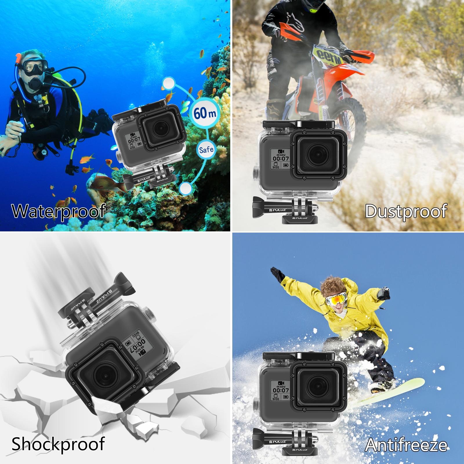 60M Waterproof Housing For Gopro Hero 2018 / 7 / 6 / 5 With Basic Mount-1922443478206386181