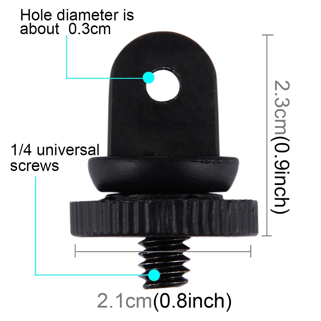 Universal 1 / 4 Screw Tripod Mount Adapter For Action Cameras - 3.9Mm Screw Hole 2.2Cm Diameter-1915197865161003011