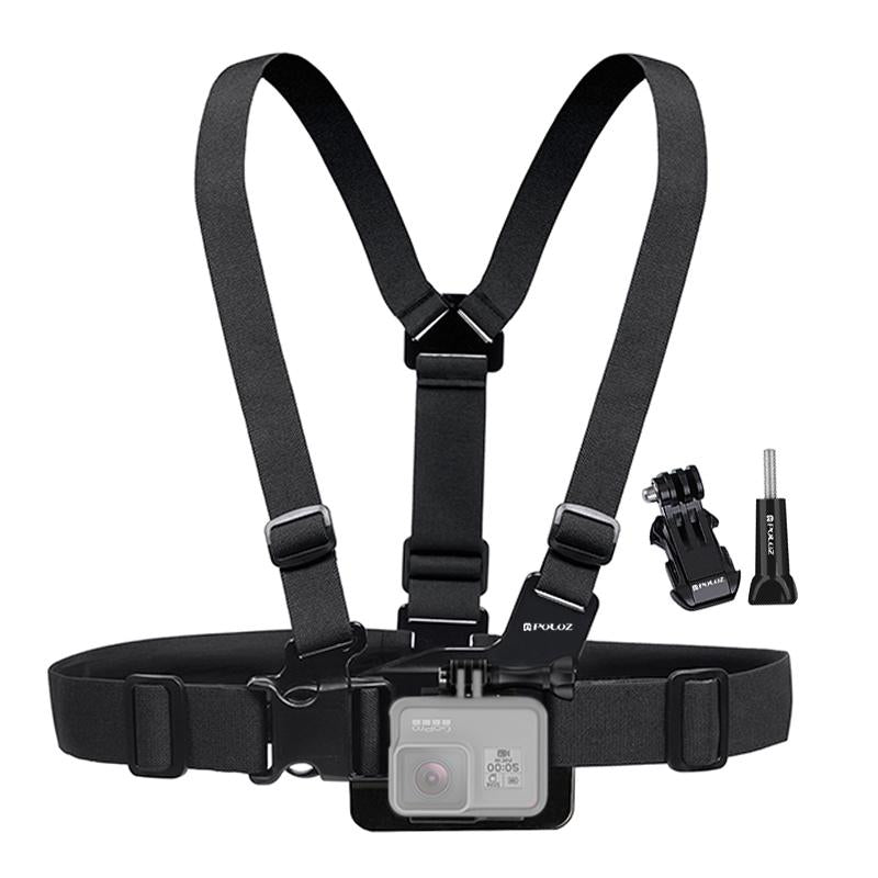 Universal Body Mount Belt For Action Cameras With J Hook And Long Screw-1915197484465000457
