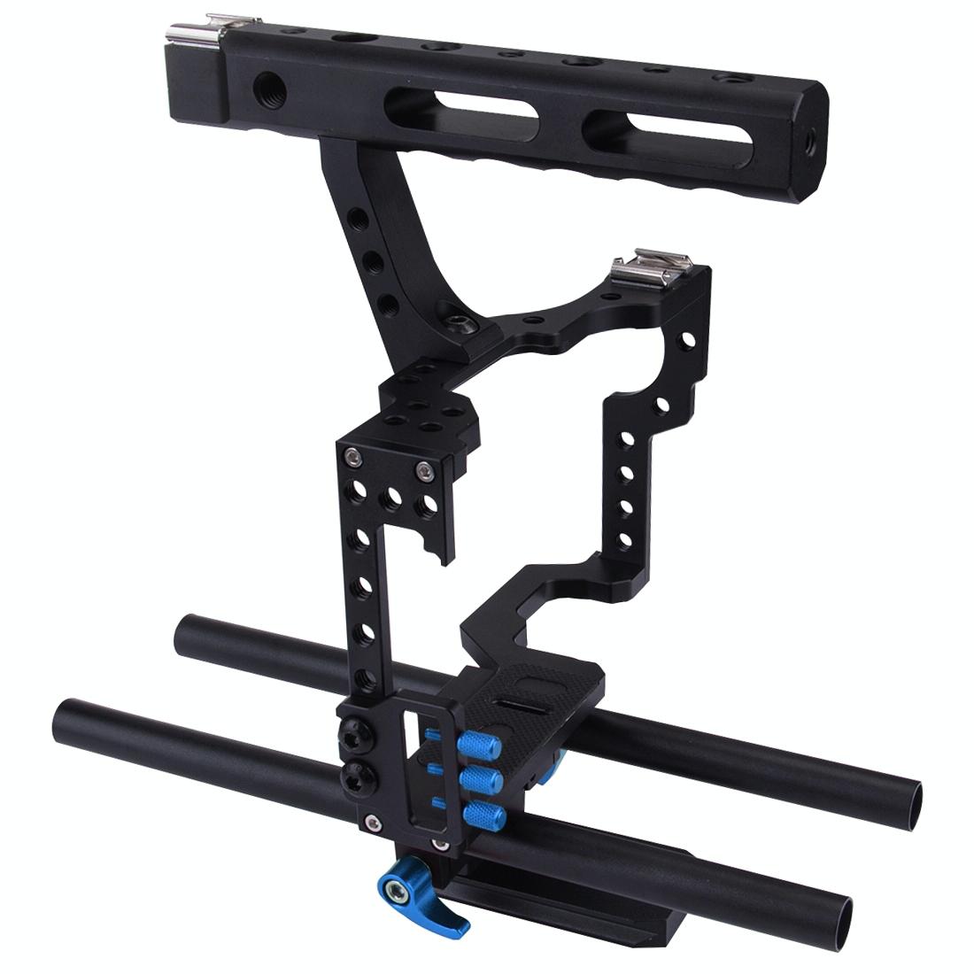 Sony A7 / A7S / A7R Camera Cage Stabilizer With Handle - Blue-1915196565279084546