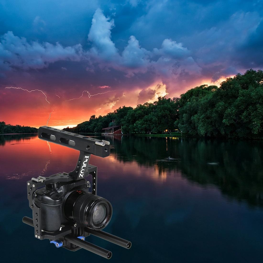 Sony A7 / A7S / A7R Camera Cage Stabilizer With Handle - Blue-1915196565279084553