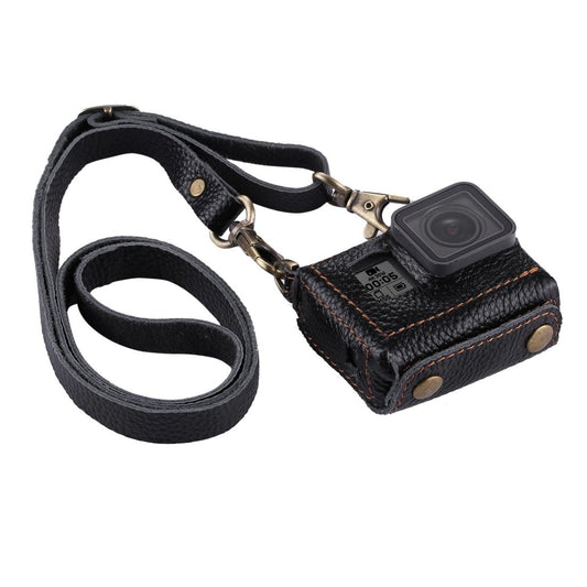 Genuine Leather Housing Case For Gopro Hero7 / 6 / 5 With Neck Strap And 52Mm Uv Lens-1915196761585094657