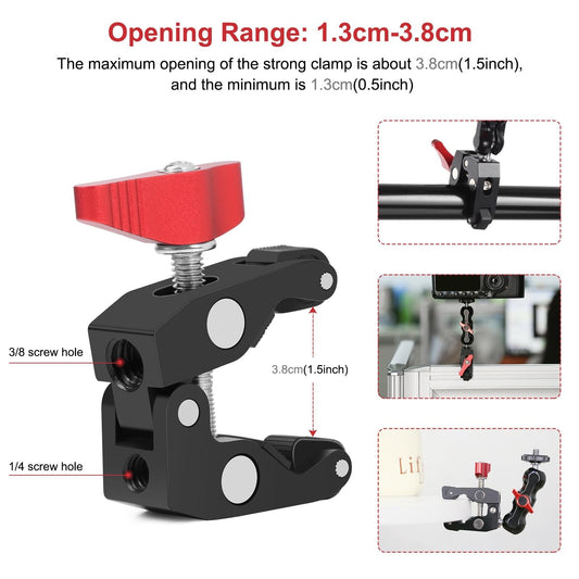 Versatile Magic Arm Clamp For Mounting - Red-1915196593099902978