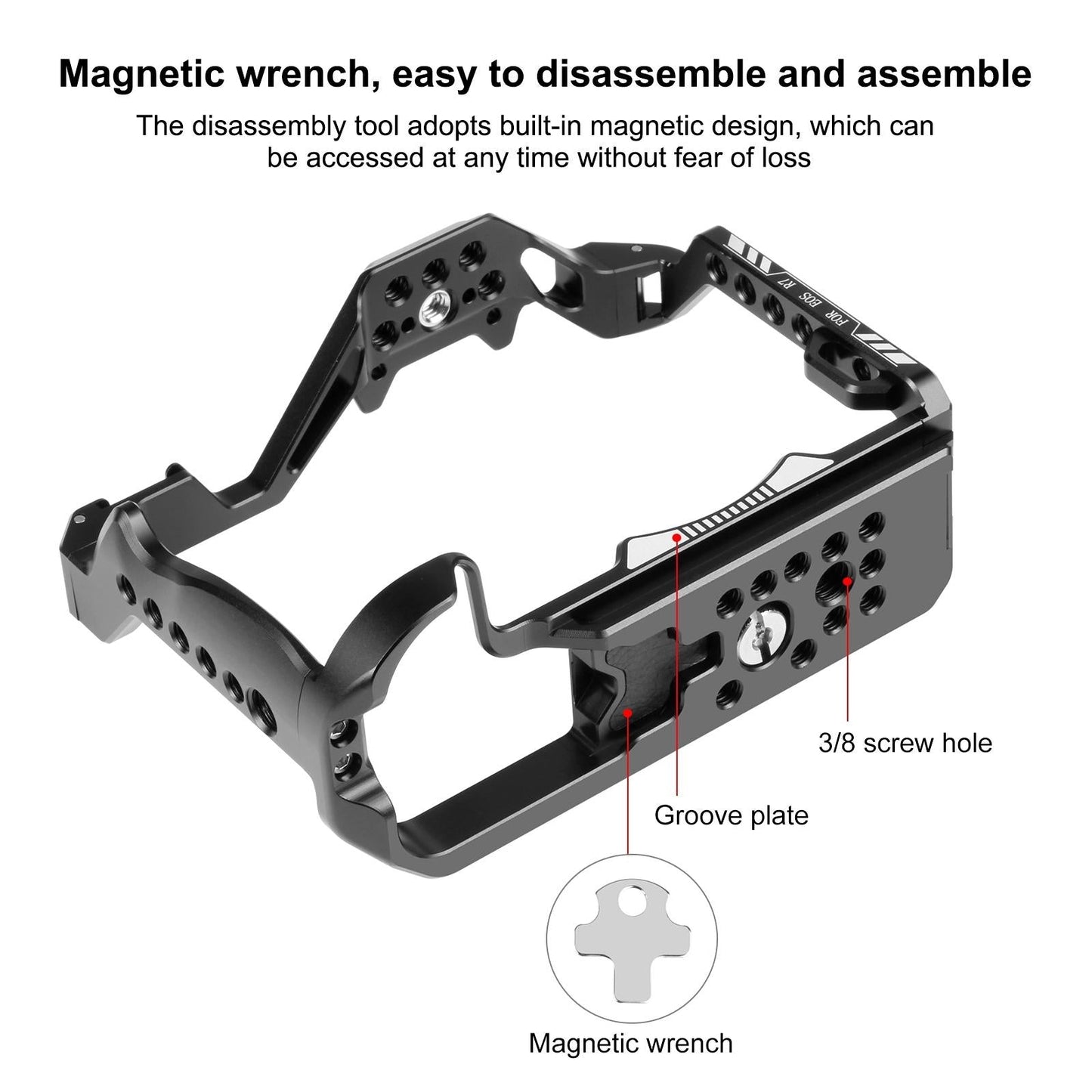 Metal Camera Cage For Canon Eos R7 Stabilizer Rig - Black-1915196775208194051