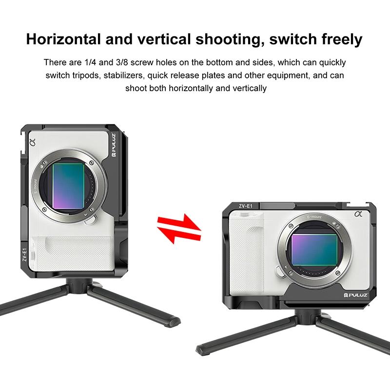 Aluminum Camera Cage For Sony Zv-E1 Stabilizer - Black-1915196792593584133