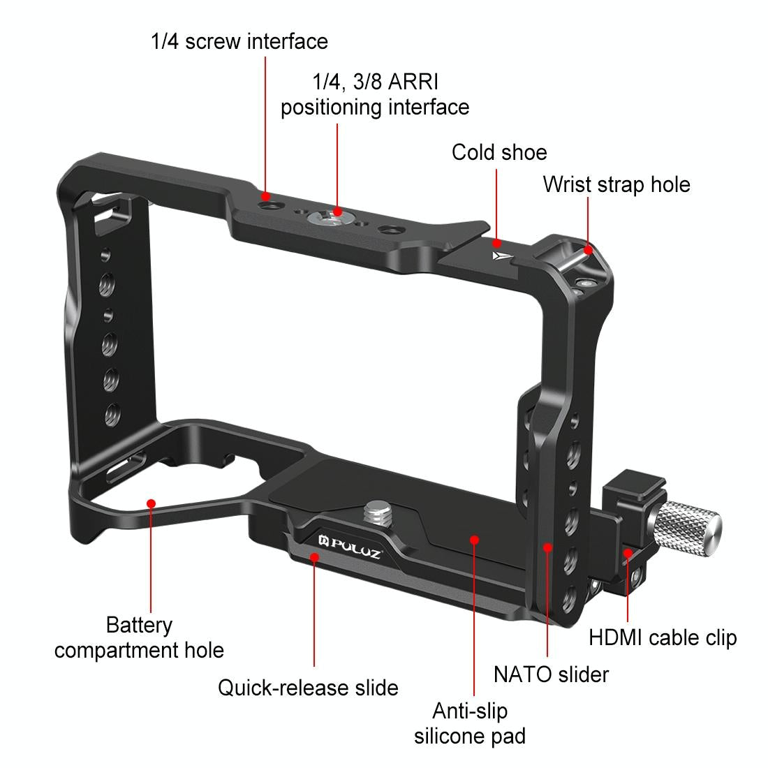 Sony A7Cm2 / 7C Ii / 7Cr Metal Camera Cage Stabilizer - Black-1915196793063346180