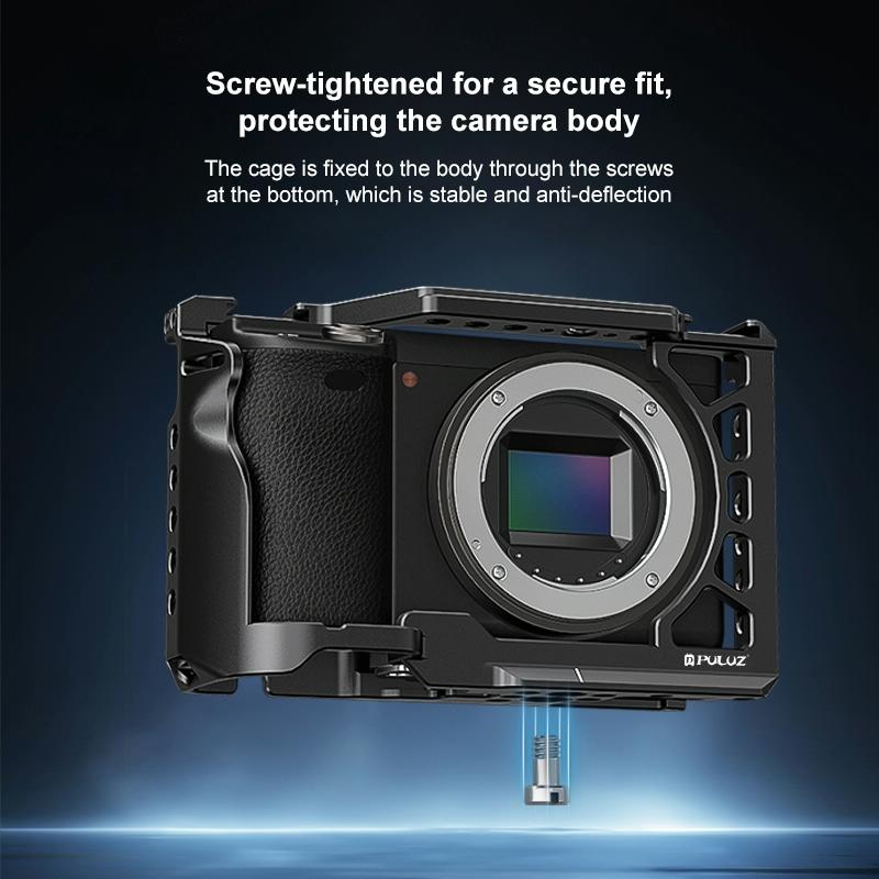 Metal Camera Cage For Sony A6500 / A6400 / A6300 / A6000 - Stabilizer Rig Black-1915196671743102984
