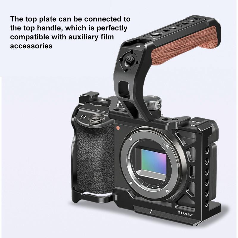 Metal Camera Cage For Sony A6500 / A6400 / A6300 / A6000 - Stabilizer Rig Black-1915196671743102985