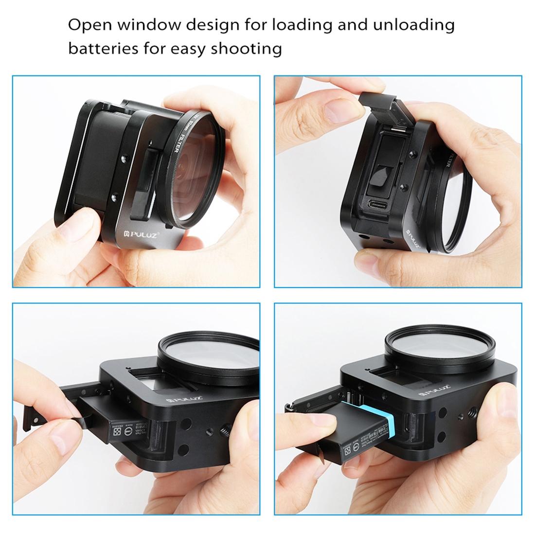 Aluminum Alloy Protective Cage With Insurance Frame And 52Mm Uv Lens For Gopro Hero8-1915196490440118278