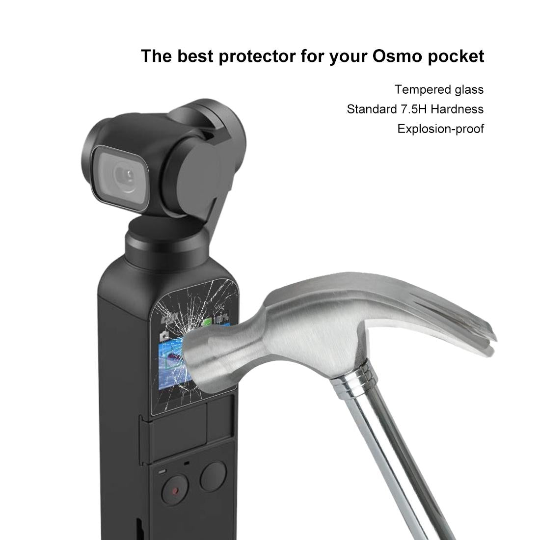 9H Tempered Glass Screen Protector For Dji Pocket Gimbal - 2.5D Hd-1915197517151211526