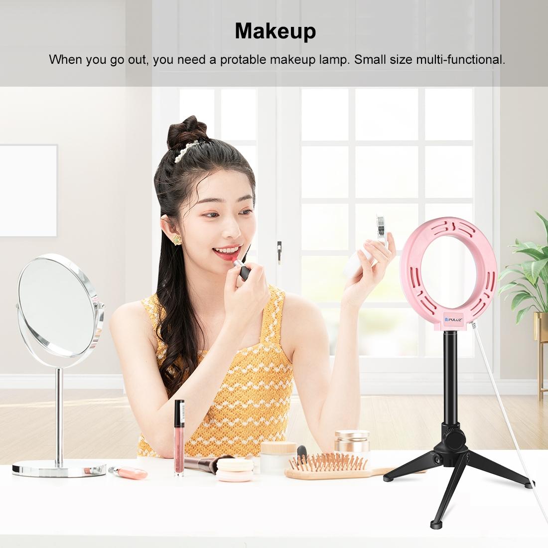 Usb Led Ring Light For Vlogging And Photography - 4.7 Inch White Light Pink-1915196536942366725