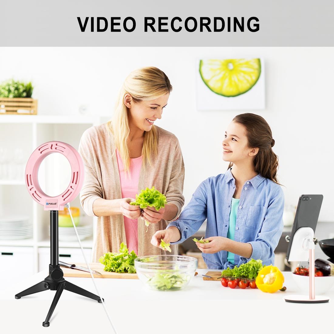 Usb Led Ring Light For Vlogging And Photography - 4.7 Inch White Light Pink-1915196536942366726