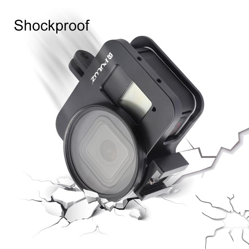 Aluminum Protective Cage With 52Mm Uv Lens For Gopro Hero8-1915196505392812036
