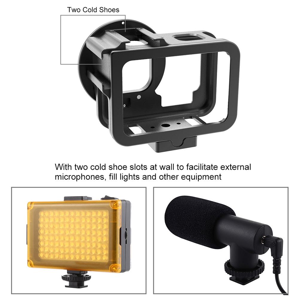 Aluminum Protective Cage For Gopro Hero With Uv Lens And Insurance Frame-1915196498111500292