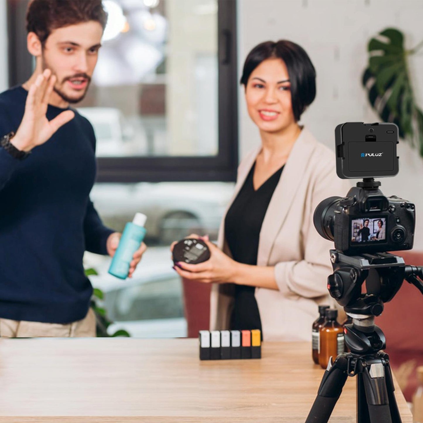 5W 64Led Fill Light For Camera / Camcorder - Black-1915196501987037191