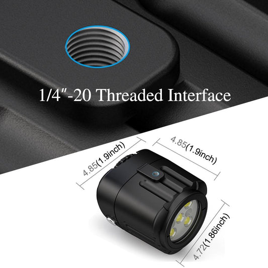 1000Lm Diving Light For Gopro Hero - 40M Underwater Photography Fill Light-1915196722892640257