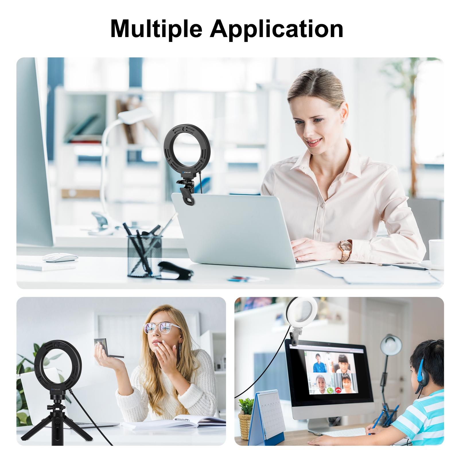 Usb Ring Selfie Light With Dual Colour Temperature And 3 Modes - 4.7 Inch-1915196801590366214