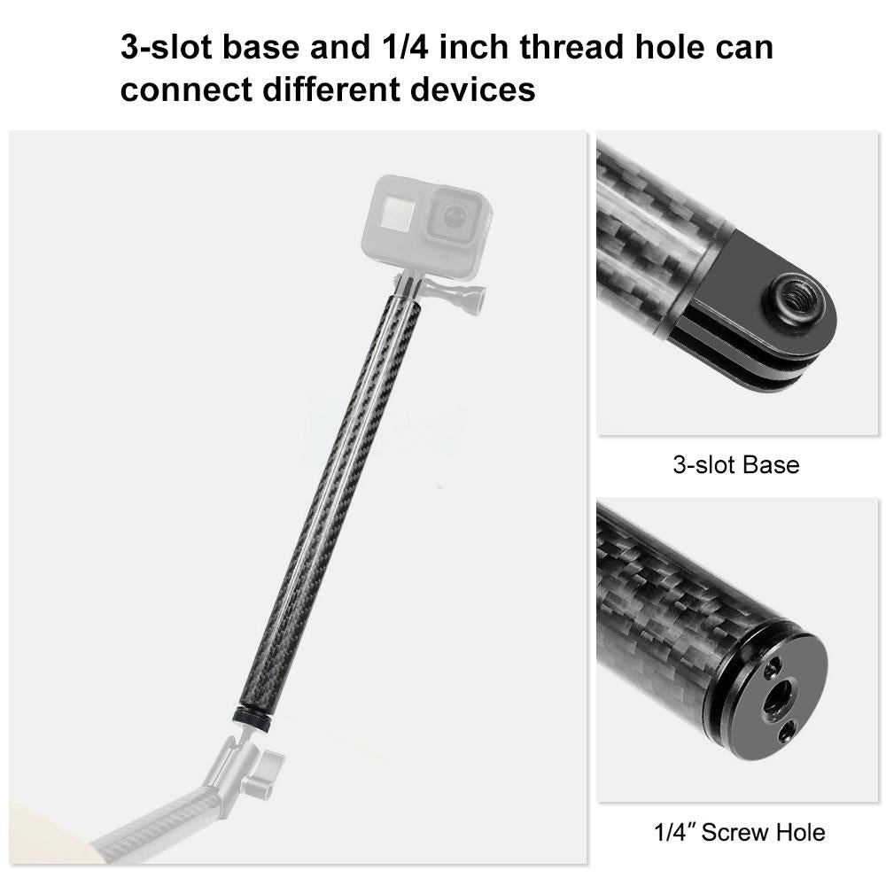 Lightweight Selfie Stick For Action Cameras - Aluminum / Carbon Fiber-1915197827018002435