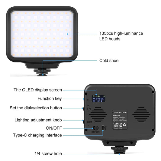 Handheld On-Camera Led Light With 2500-9900K & Rgb Fill For Photography-1915197559790505986