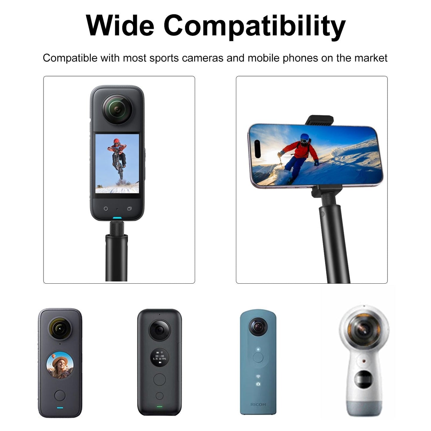 2M Extendable Selfie Stick For Insta360 One Rs X2 X3 X4-1915196702902587397