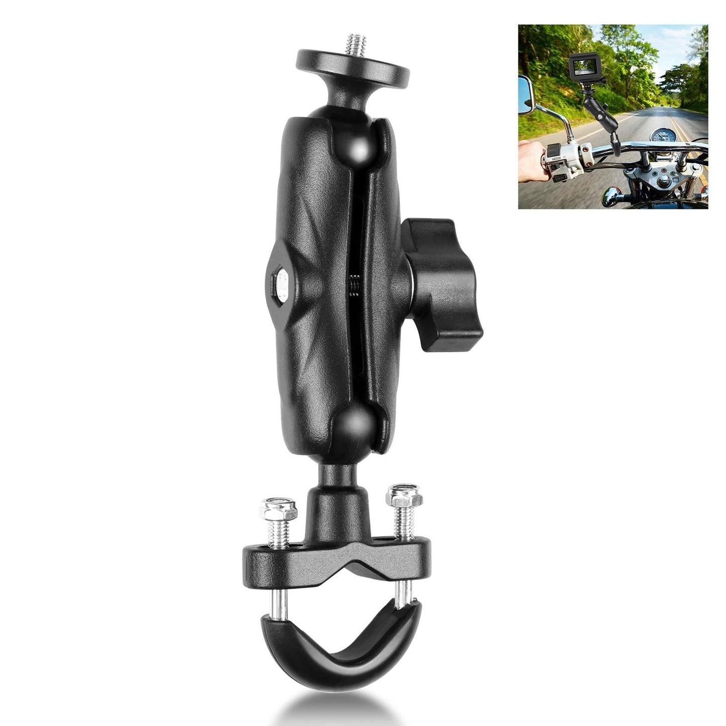 Motorcycle Handlebar Fixed Mount U Bolt Base Holder For Gopro And Other Action Cameras-1915196694312652800