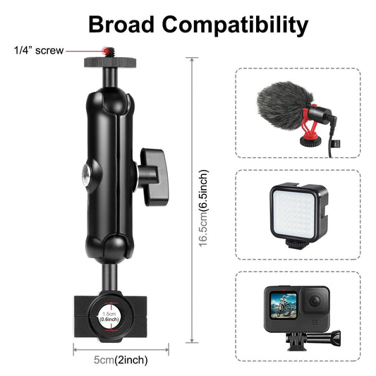 Universal Rearview Mirror Mount For Action Cameras 16.5 X 5.5Cm / 6.5 X 2.0 Inch-1915196728034856961