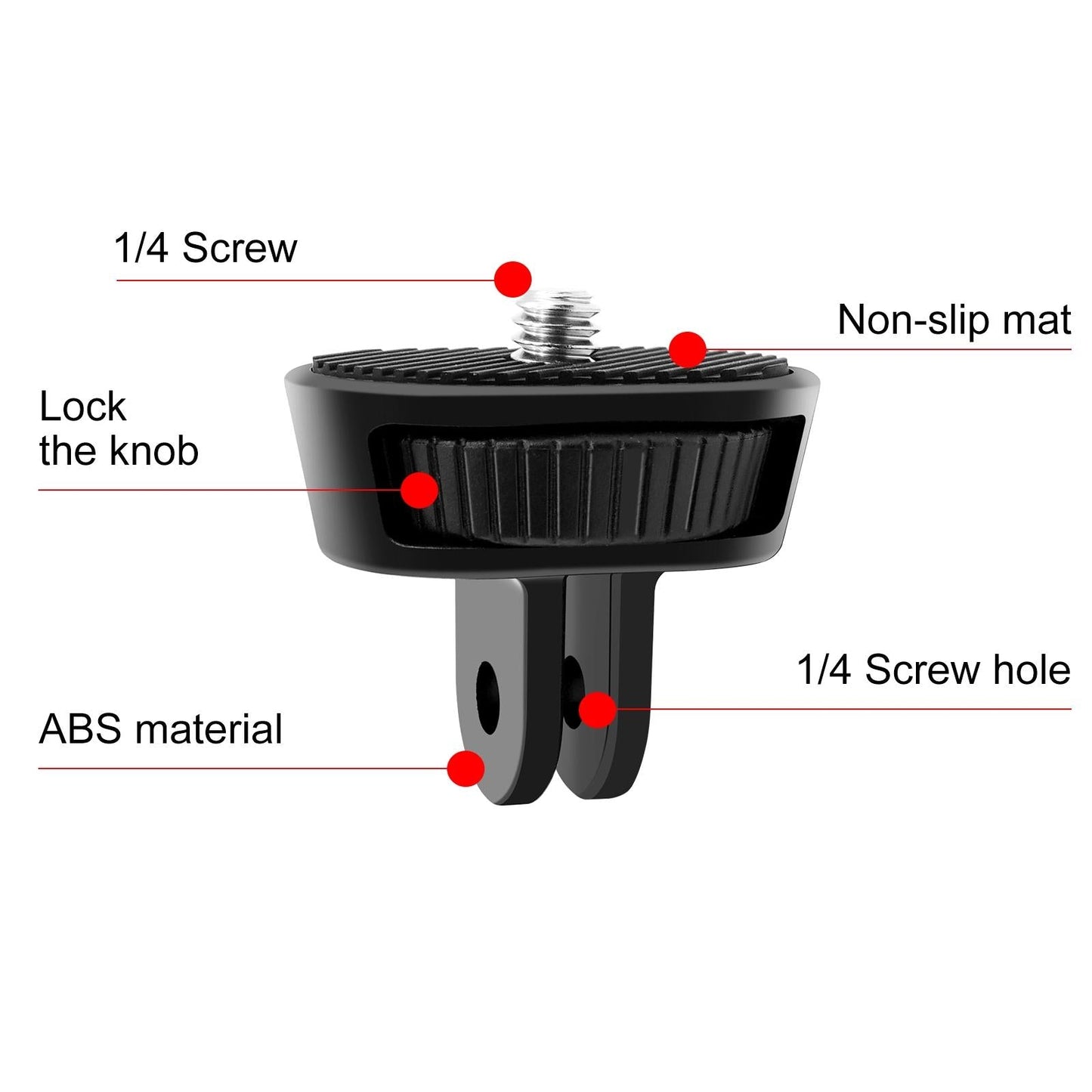 Adjustable Action Camera Tripod Adapter - 1 / 4 Screw-1915196748167516163
