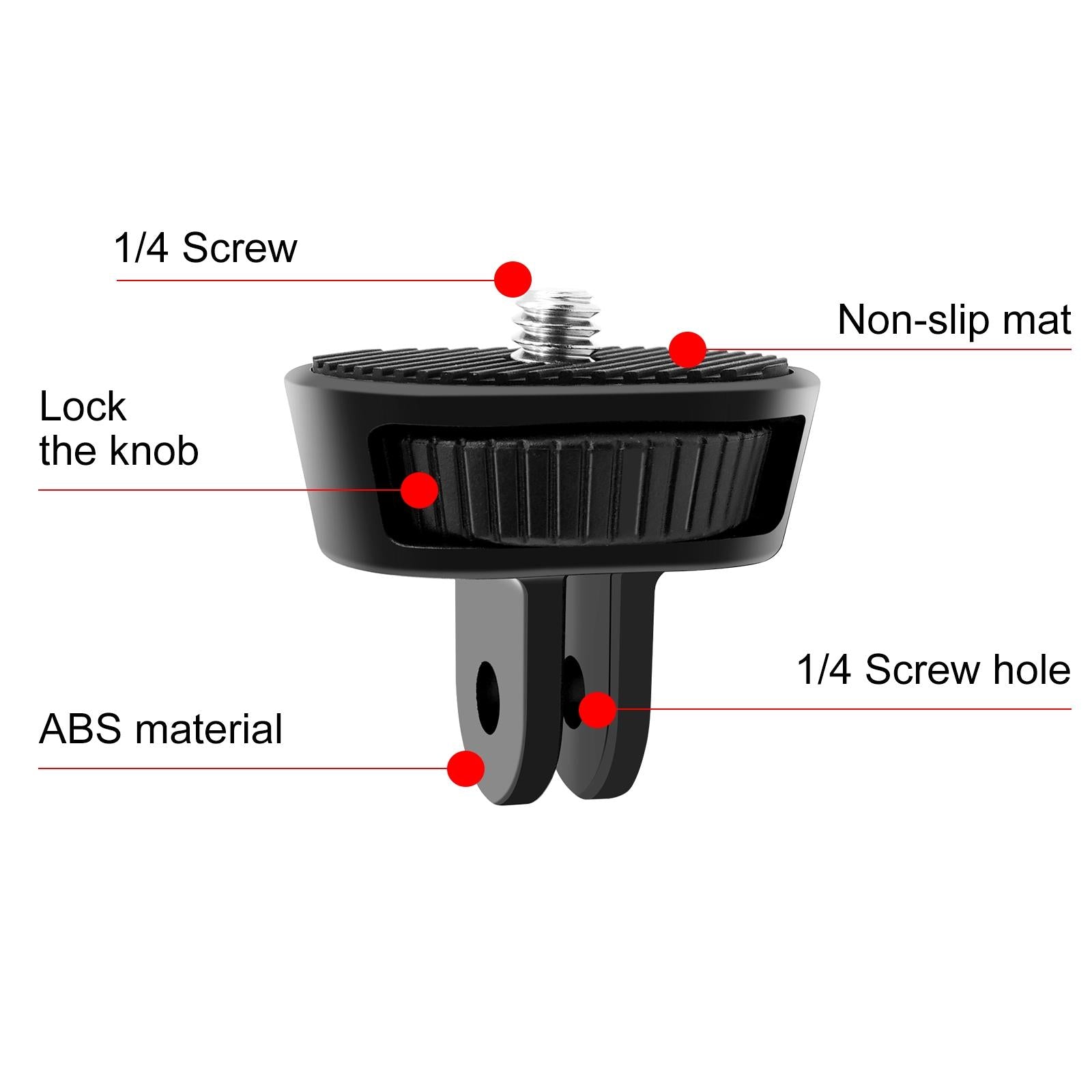 Adjustable Action Camera Tripod Adapter - 1 / 4 Screw-1915196748167516163