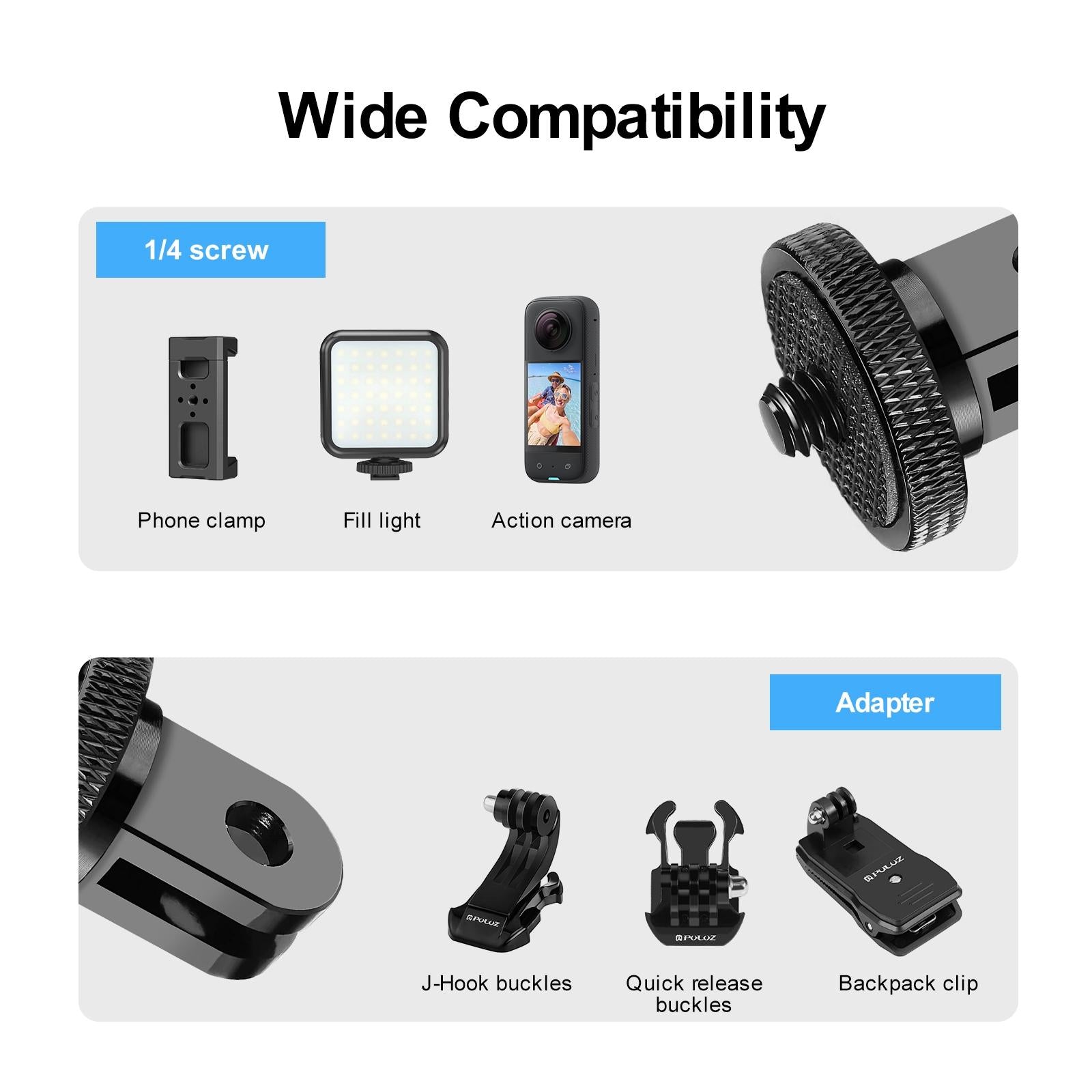 Metal Tripod Mount For Action Cameras - 1 / 4 Screw-1915196762503647236