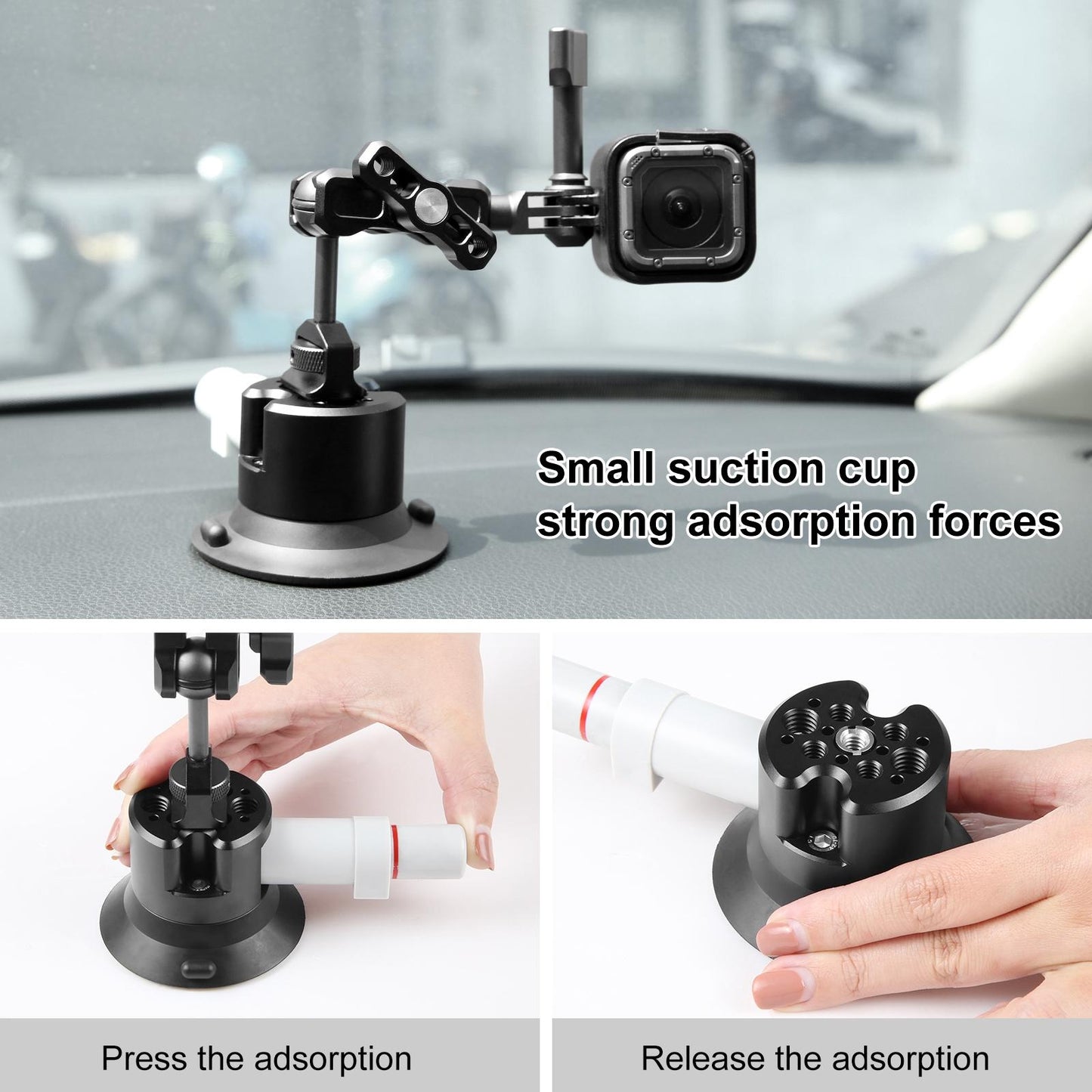 Aluminum Alloy 3 Car Suction Cup Mount-1915196753968238596