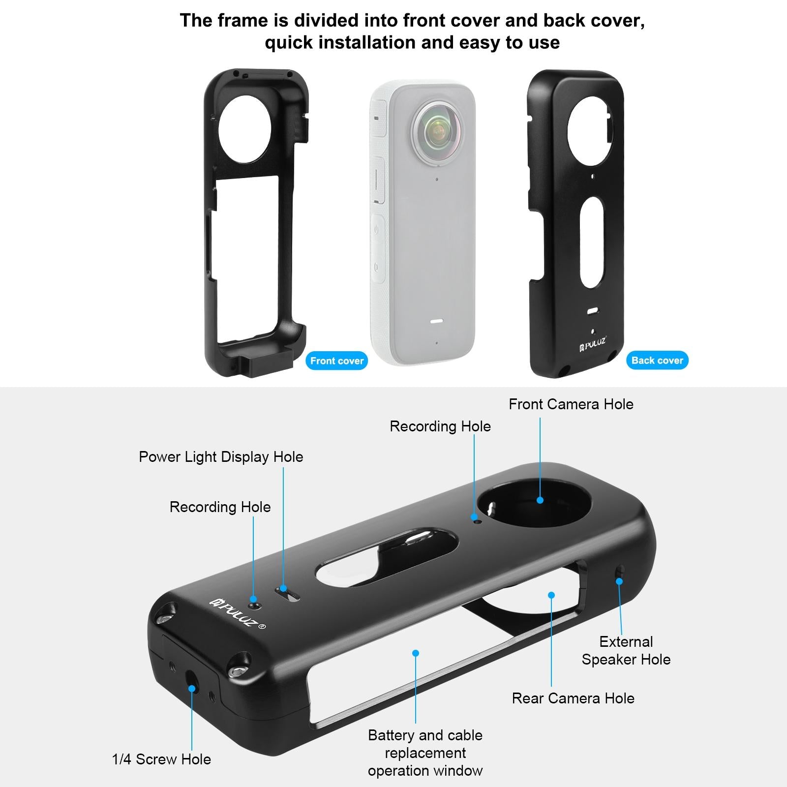 Metal Protective Cage For Insta360 X3 With Silicone Lens Cover-1915196755243307011