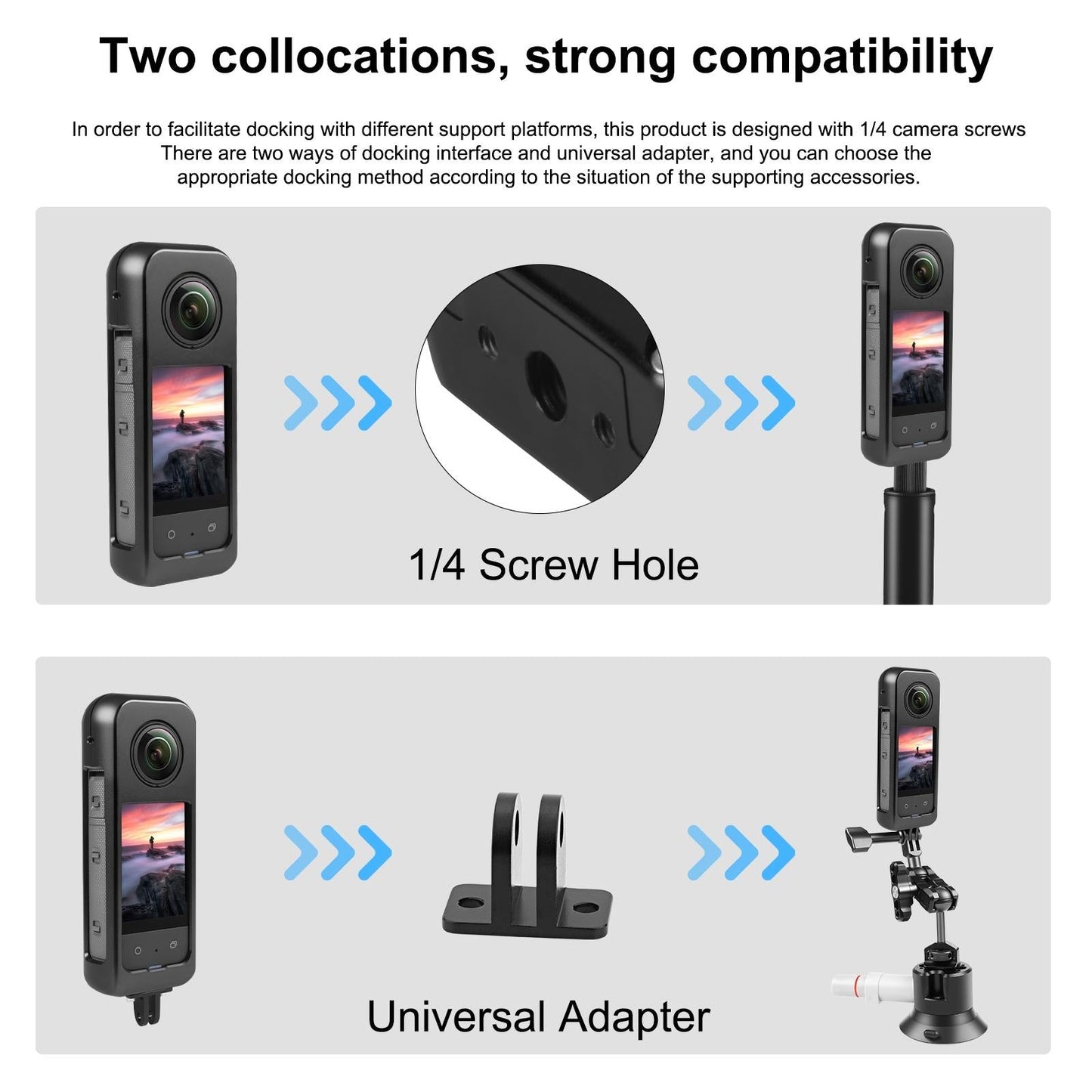 Metal Protective Cage For Insta360 X3 With Silicone Lens Cover-1915196755243307014