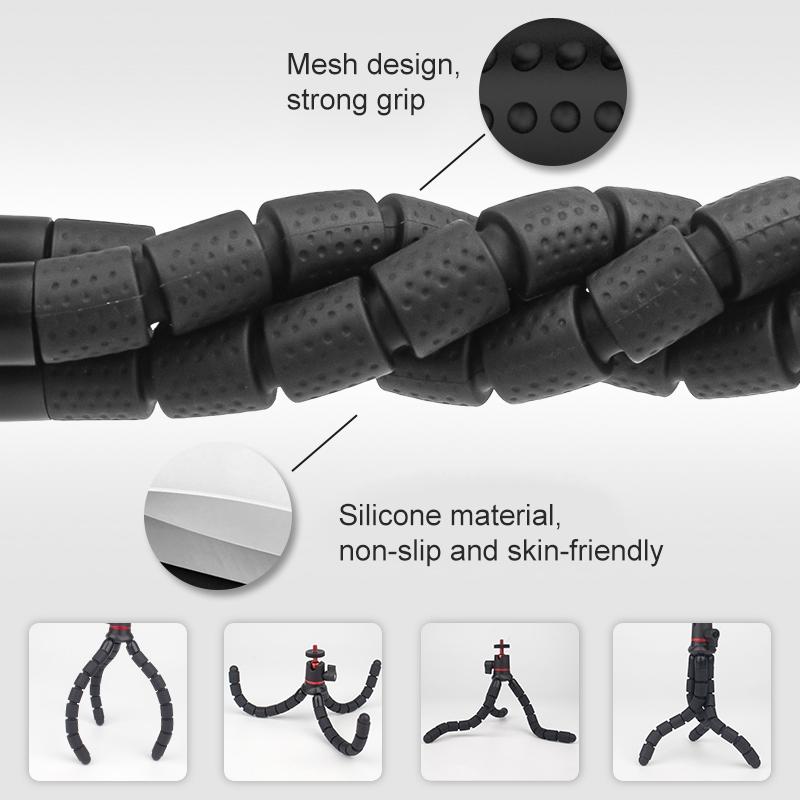 Flexible Mini Octopus Tripod With Remote For Slr Gopro Cellphone-1915198231025946627