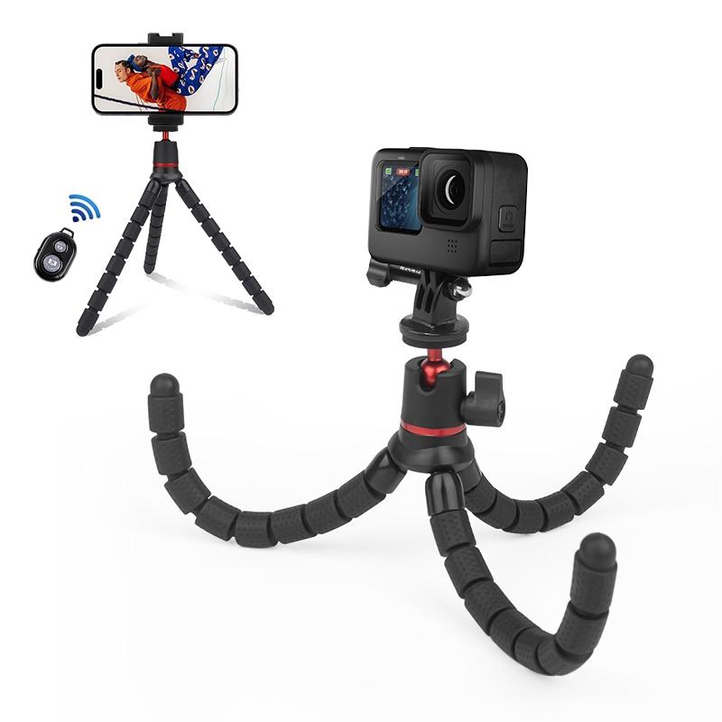 Flexible Mini Octopus Tripod With Remote For Slr Gopro Cellphone-1915198231025946633