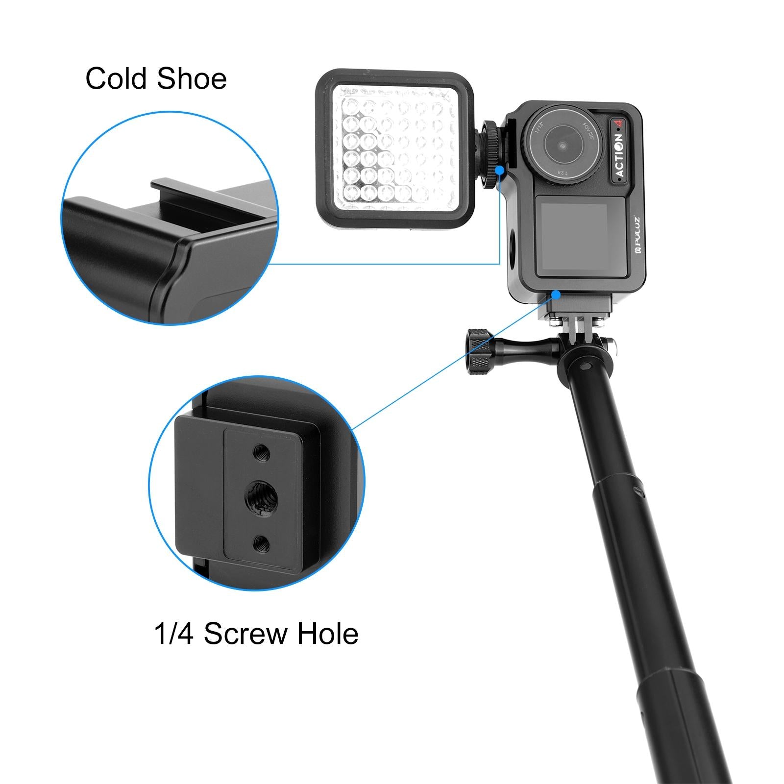 Universal Cold Shoe Adapter For Dji Action Camera-1915196805885333507