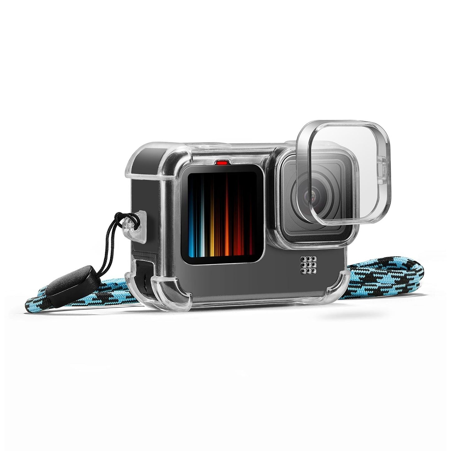 Tpu Case With Lens Cap And Neck Strap For Gopro Hero 9 / 10 / 11 / 12-1915196604000899072