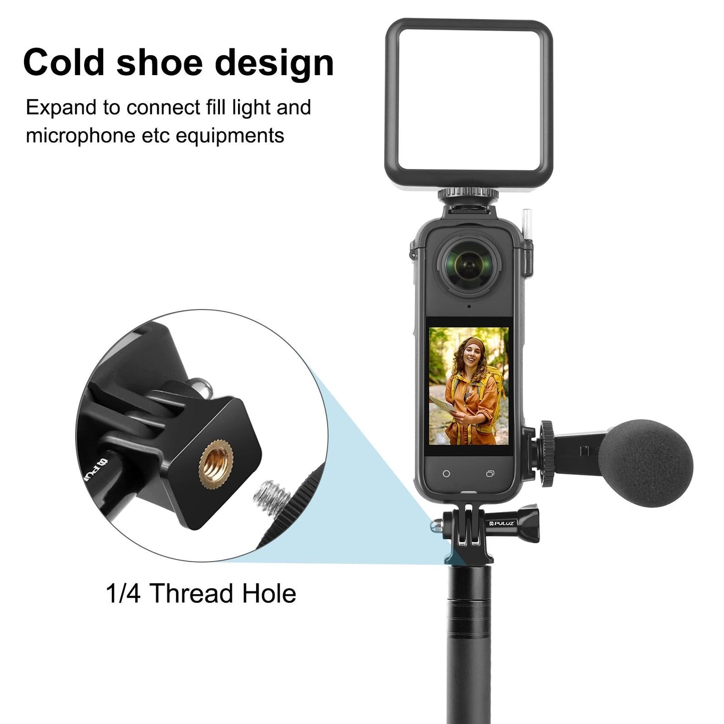 Insta360 X4 Cold Shoe Frame With Adapter And Screw-1922443410610982916