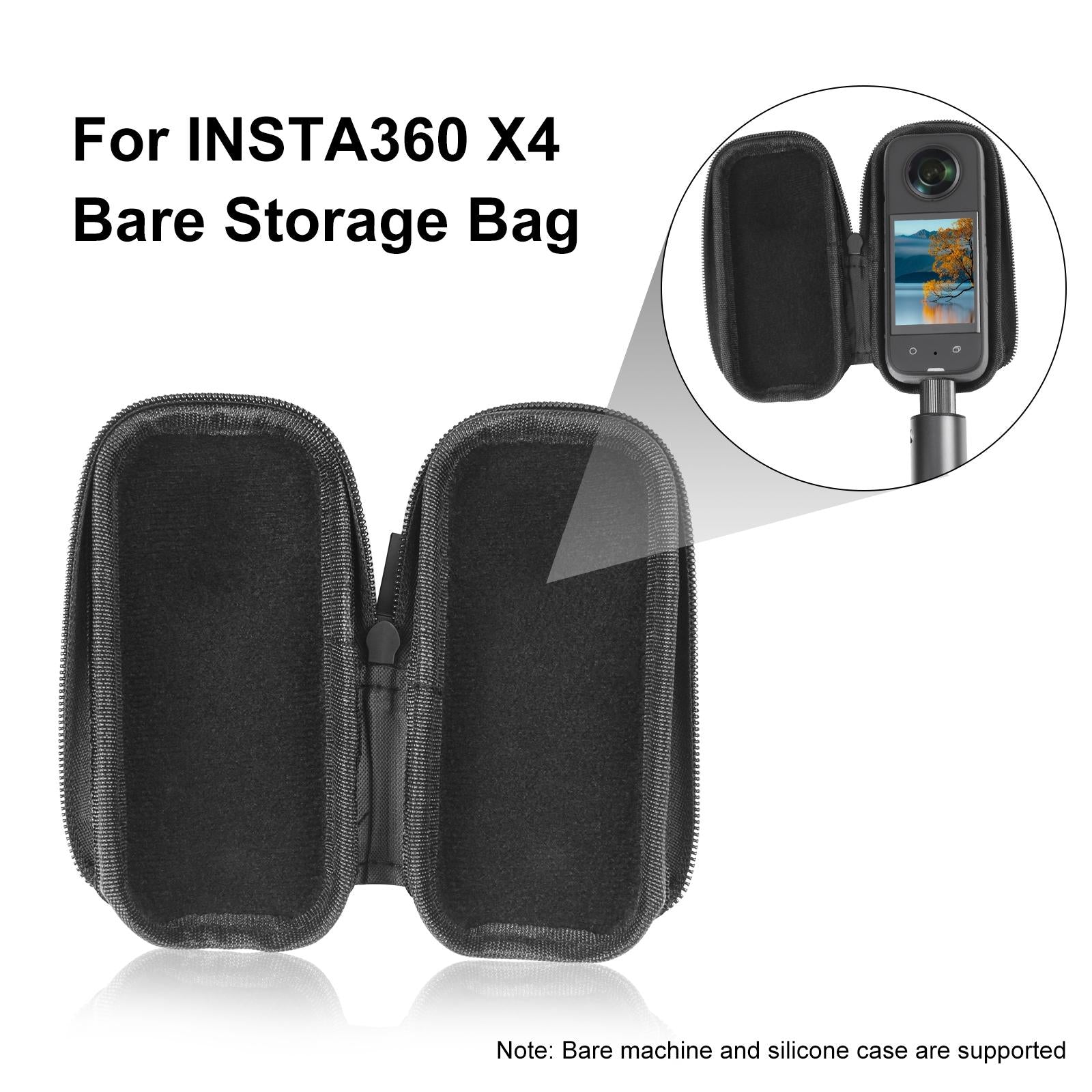 Portable Storage Bag For Insta360 X4 Puluz Camera - Black-1915196759928344580