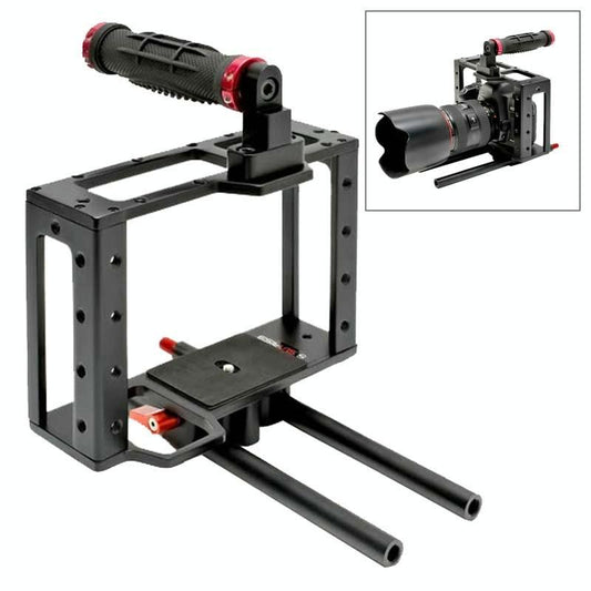 Camera Cage Handle Kit For Slr Camera - Black & Red-1915197213009645569