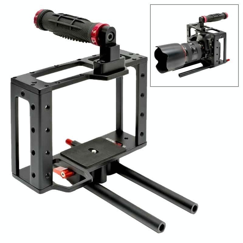 Camera Cage Handle Kit For Slr Camera - Black & Red-1915197213009645575