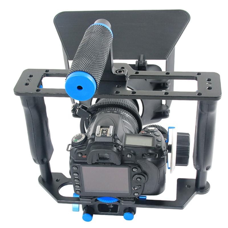 Large Handle Camera Cage & Matte Box Kit For Dslr / Video Camera-1915198432709054472