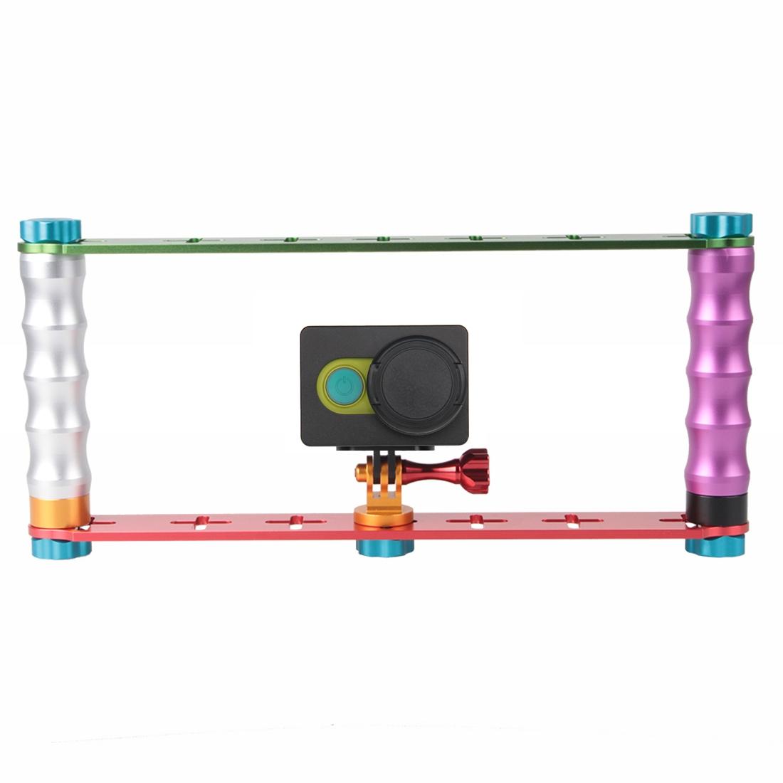 Aluminum Dual Grip Stabilizer For Action Cameras With Jaws Flex Clamp Mount-1915197572574744581