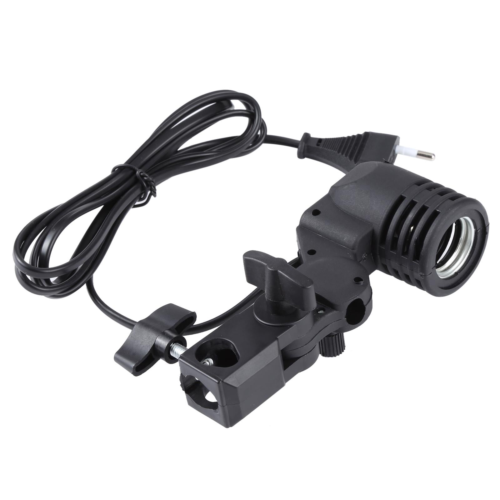 Studio Light Mount Stand With E27 Ac Socket And Umbrella Holder In Black-1915197878926708740